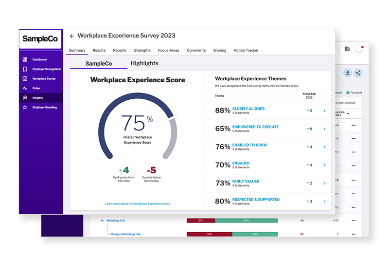 Image of Energage Workplace Survey Results Screenshots